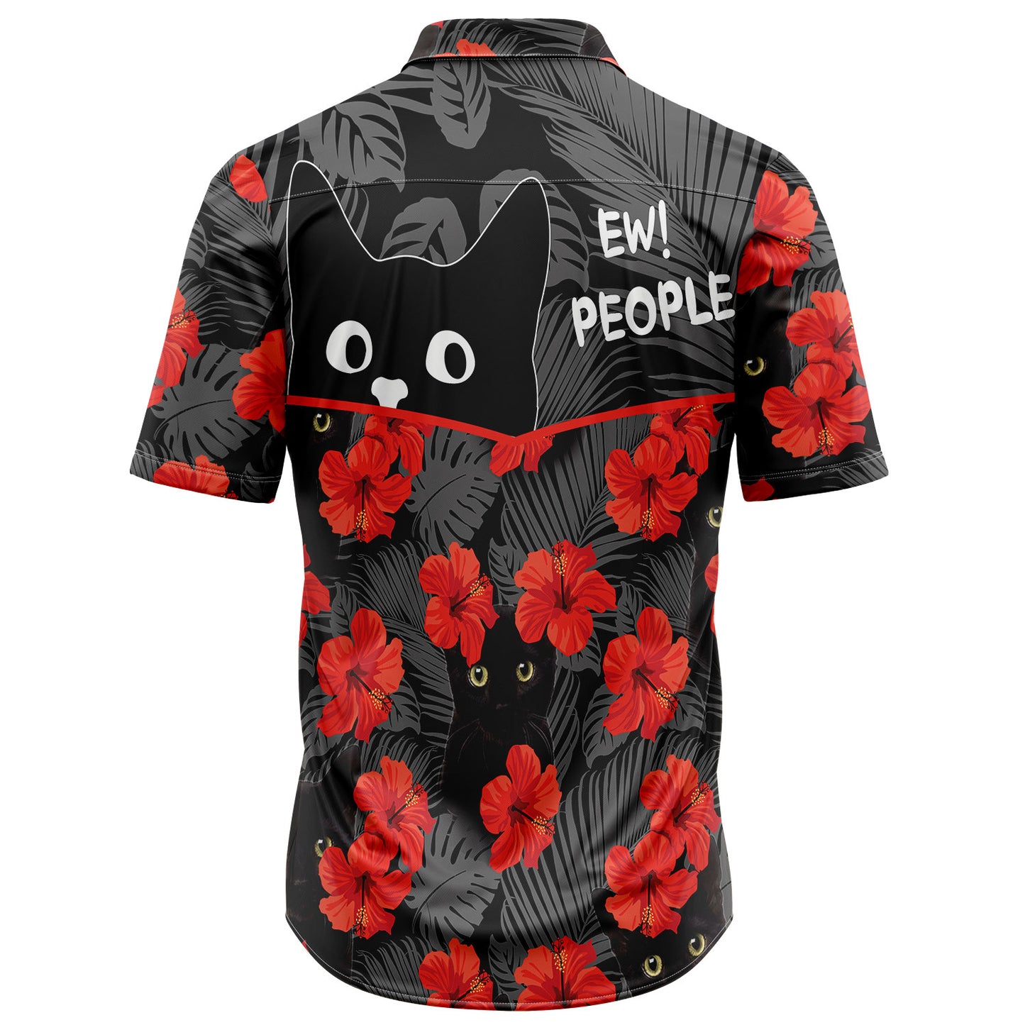 Black Cat H107021 Hawaiian Shirt
