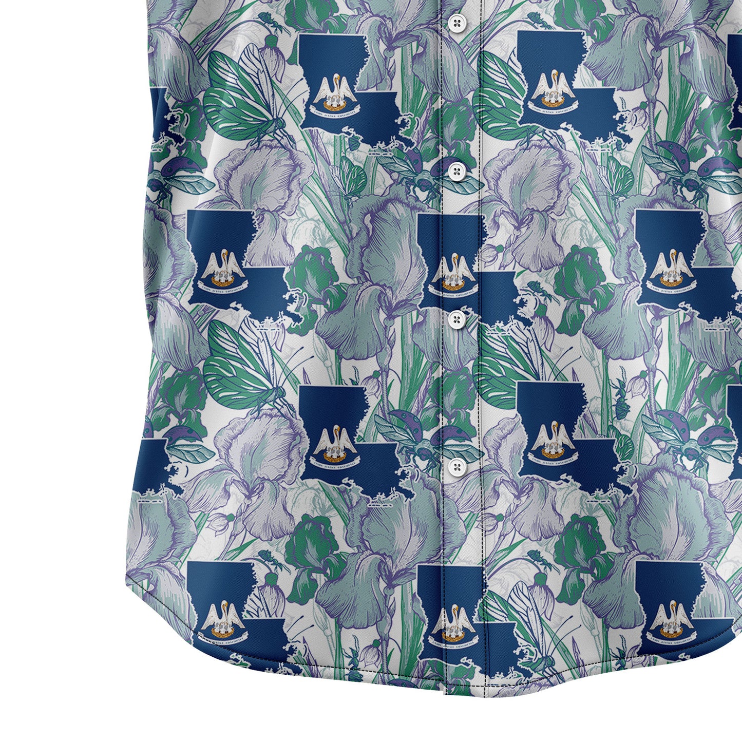 Louisiana Iris H37002 Hawaiian Shirt