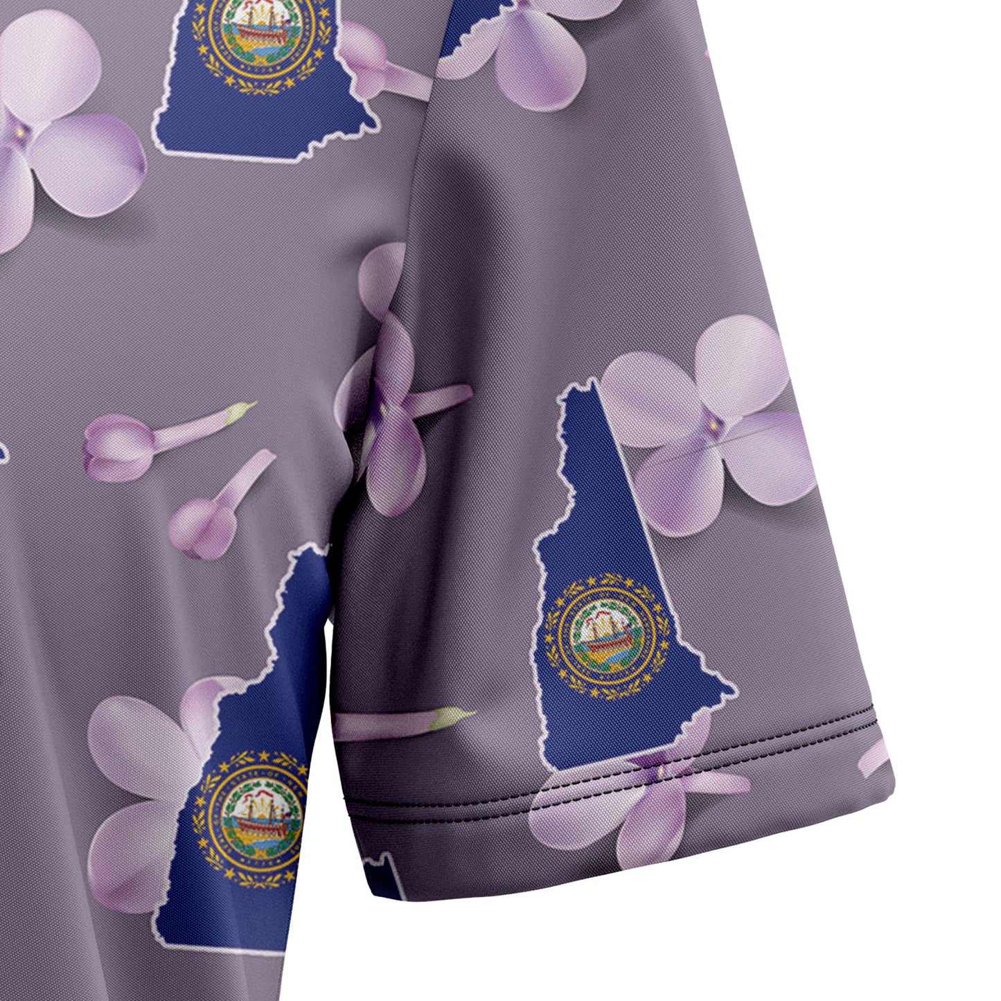 New Hampshire Purple Lilac Flower H107001 Hawaiian Shirt