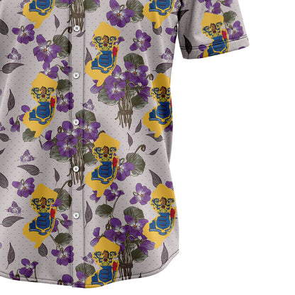New Jersey Violet Flower H107002 Hawaiian Shirt
