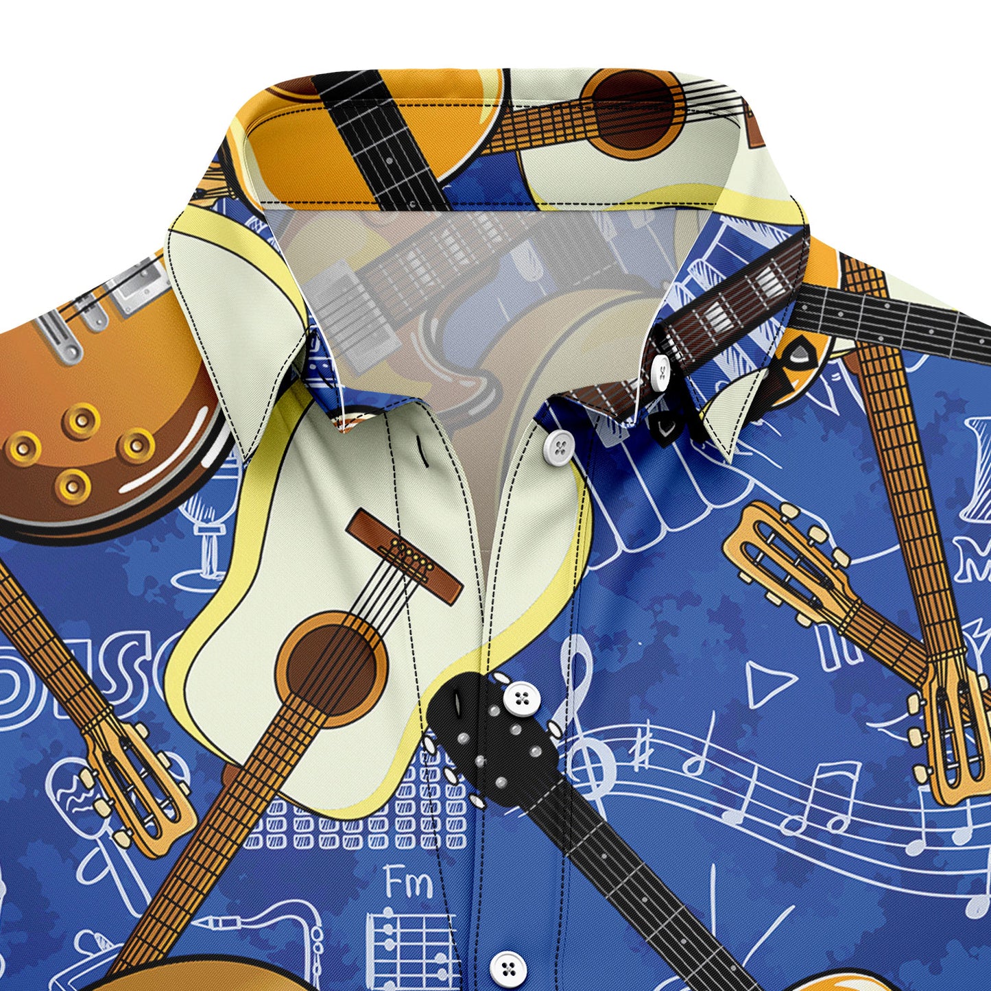 Guitar Music Pattern T1007 Hawaiian Shirt