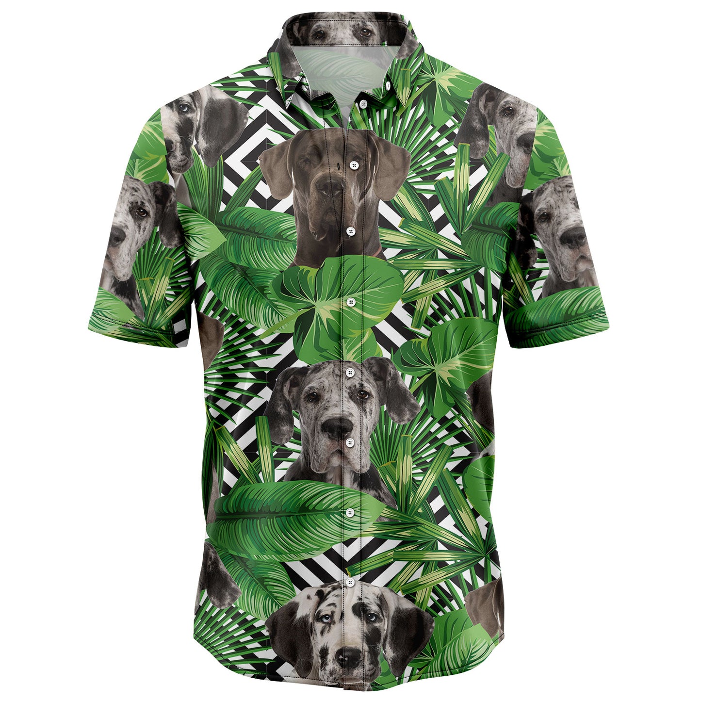 Summer Exotic Jungle Tropical Great Dane H97100 Hawaiian Shirt