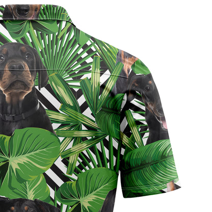 Summer Exotic Jungle Tropical Doberman Pinscher H97099 Hawaiian Shirt