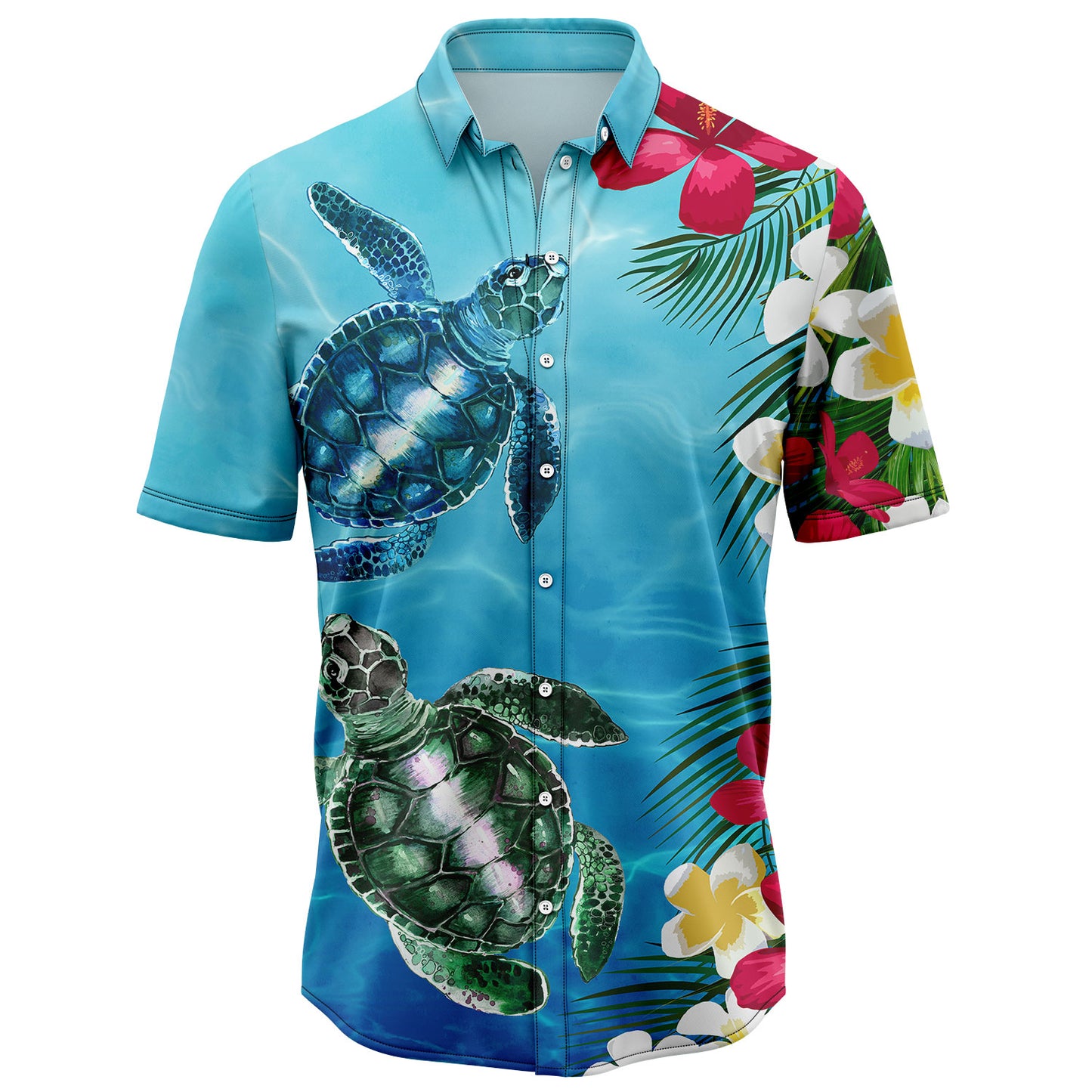 Turtle Floral T1007 Hawaiian Shirt