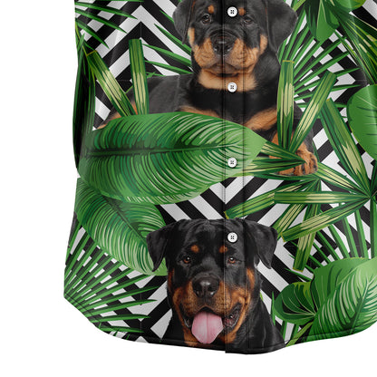Summer Exotic Jungle Tropical Rottweiler H97098 Hawaiian Shirt