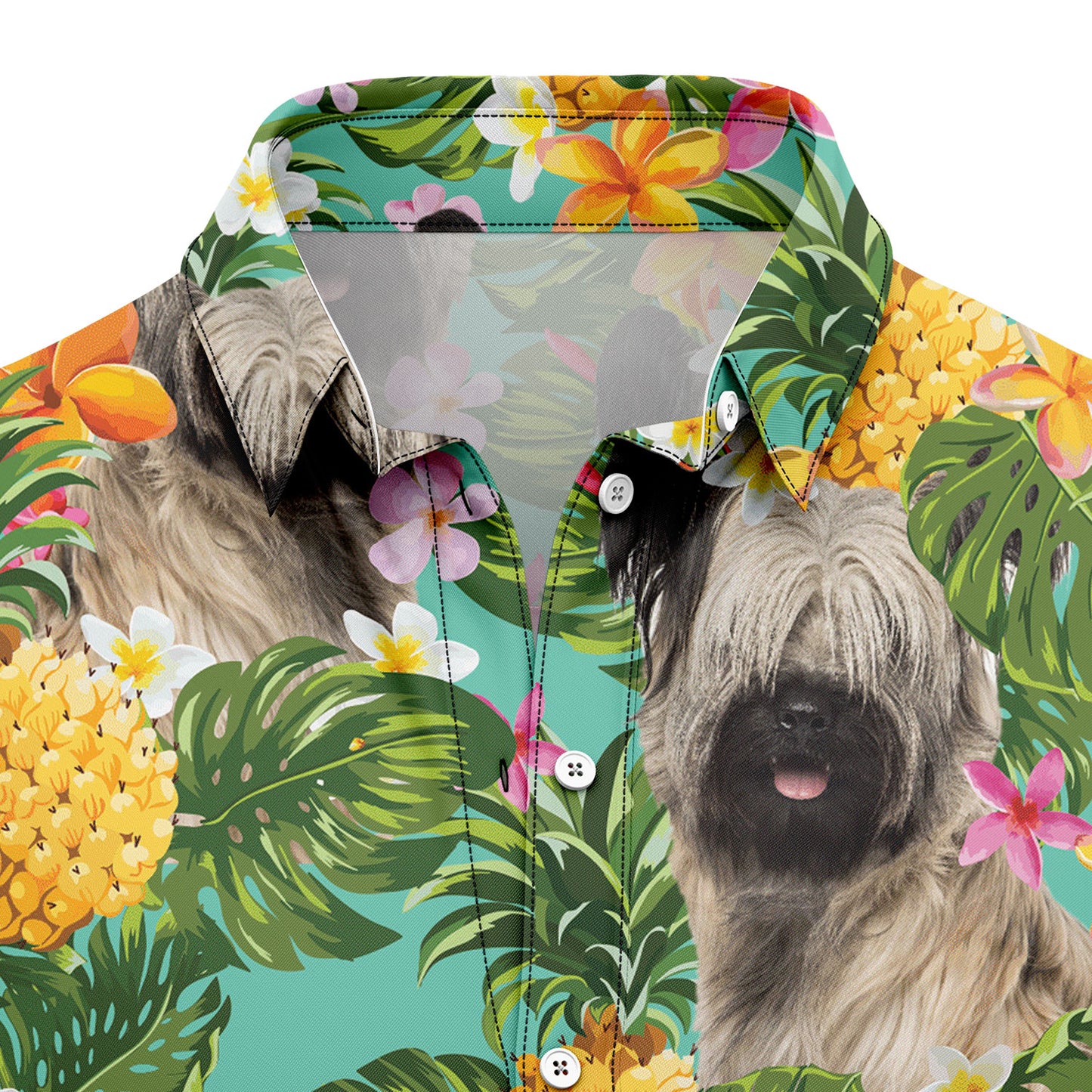 Tropical Pineapple Skye Terrier H97095 Hawaiian Shirt