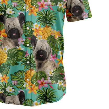 Tropical Pineapple Skye Terrier H97095 Hawaiian Shirt