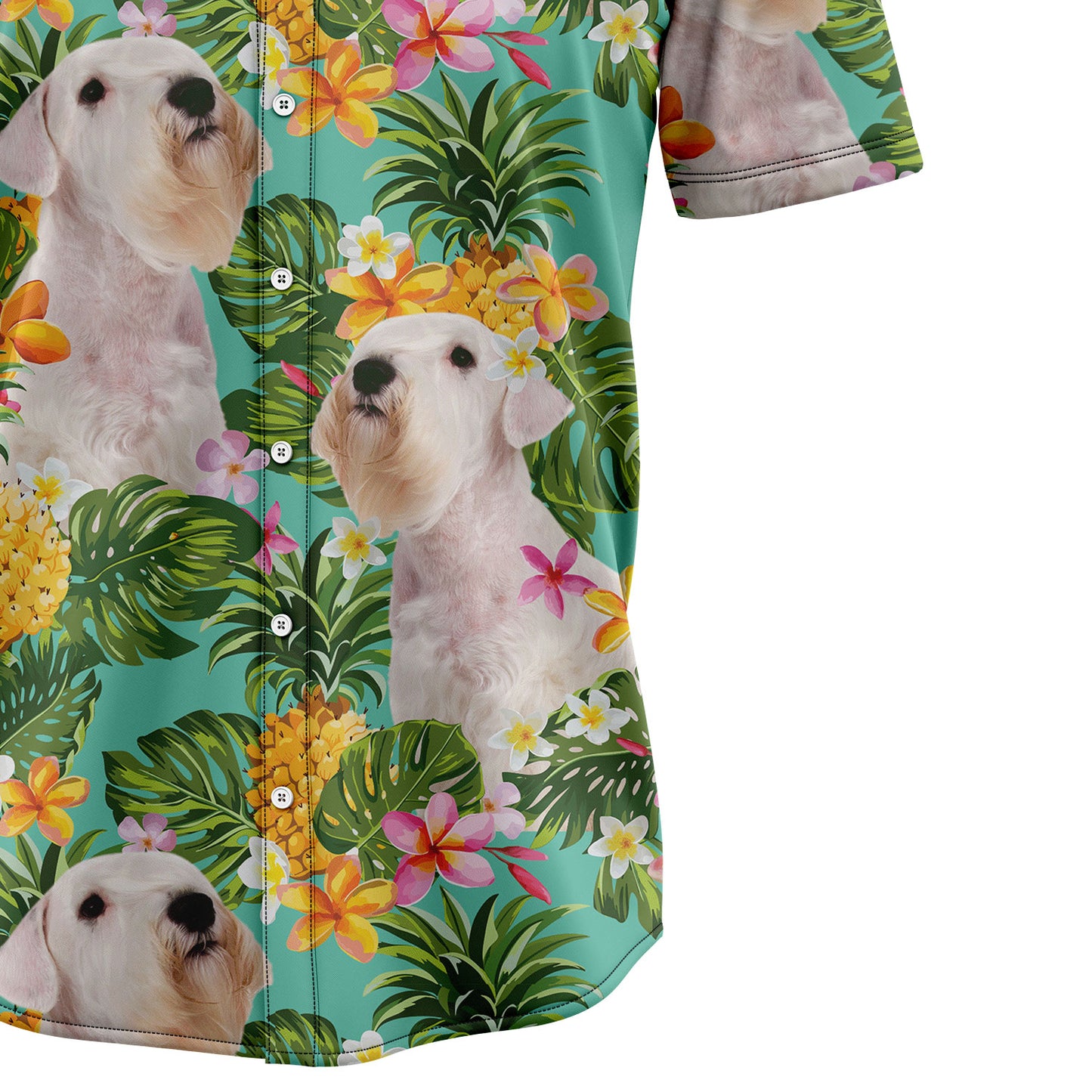 Tropical Pineapple Sealyham Terrier H97092 Hawaiian Shirt