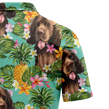 Tropical Pineapple Sussex Spaniel H97094 Hawaiian Shirt