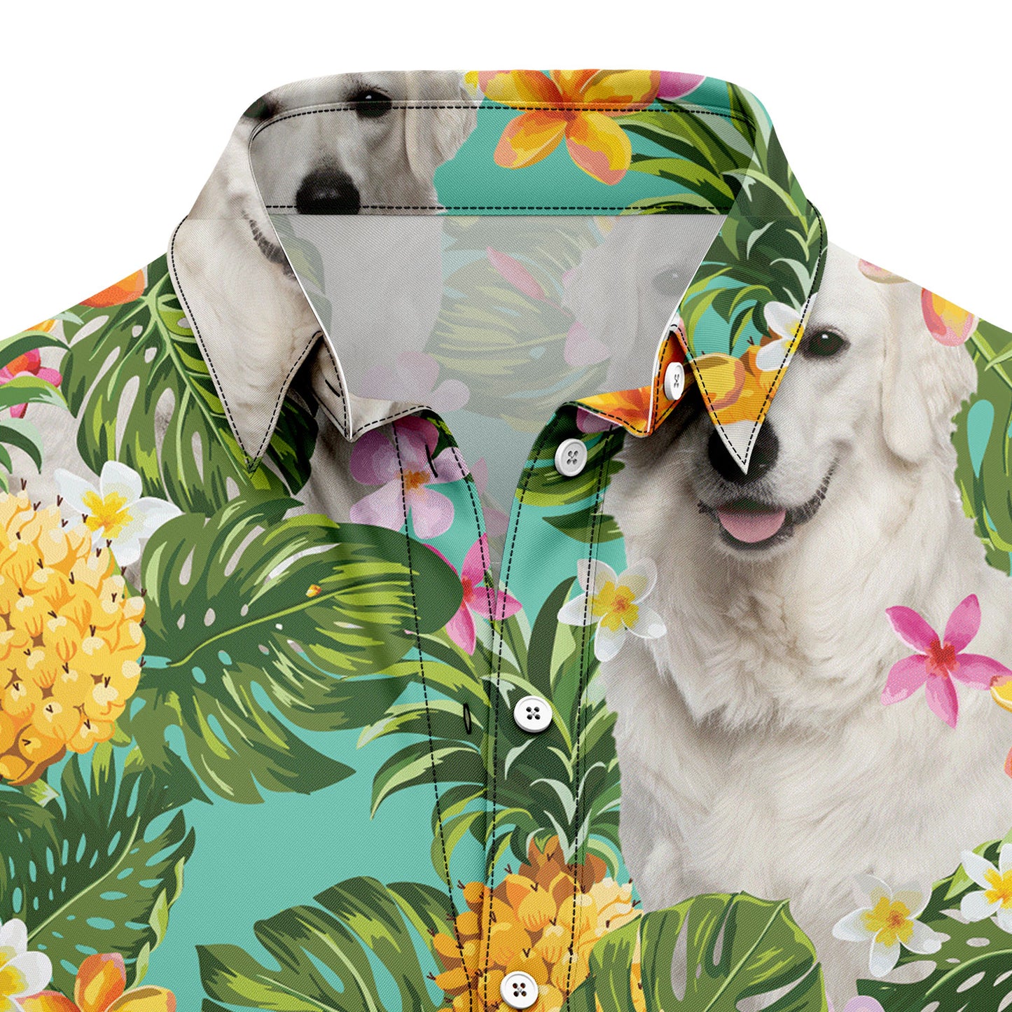 Tropical Pineapple Kuvasz H97087 Hawaiian Shirt