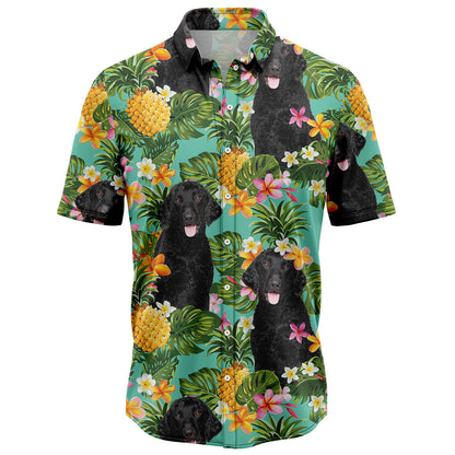 Tropical Pineapple Curly-Coated Retriever H97088 Hawaiian Shirt