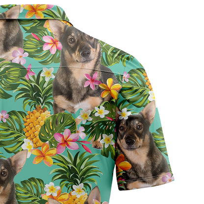 Tropical Pineapple Swedish Vallhund H97085 Hawaiian Shirt