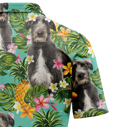 Tropical Pineapple Scottish Deerhound H97084 Hawaiian Shirt