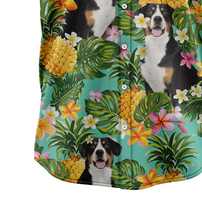Tropical Pineapple Entlebucher Mountain Dog H97081 Hawaiian Shirt