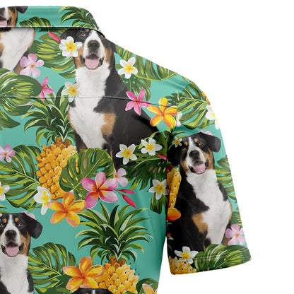 Tropical Pineapple Entlebucher Mountain Dog H97081 Hawaiian Shirt