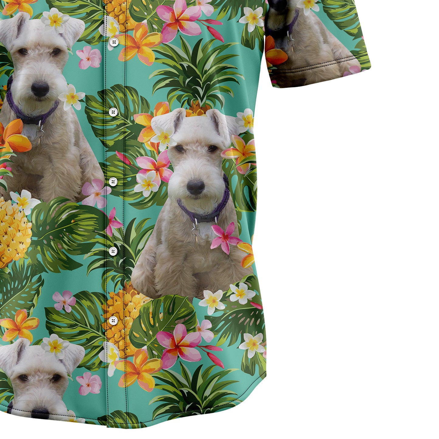 Tropical Pineapple Lakeland Terrier H97077 Hawaiian Shirt