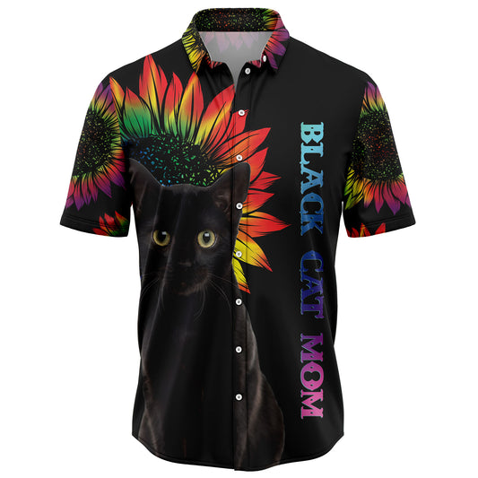Black Cat Mom D2307 Hawaiian Shirt