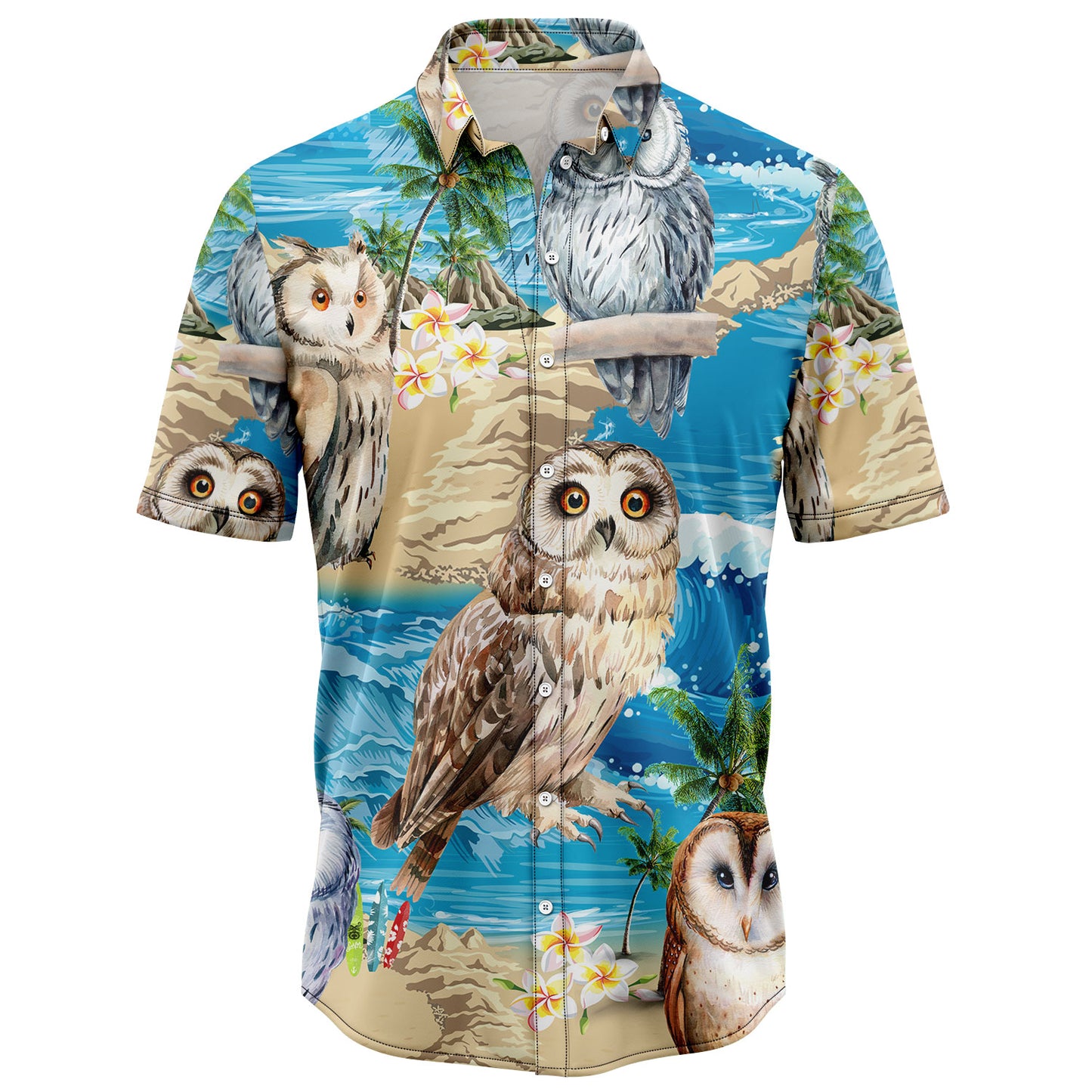 Owl Summer Vacation G5723 Hawaiian Shirt