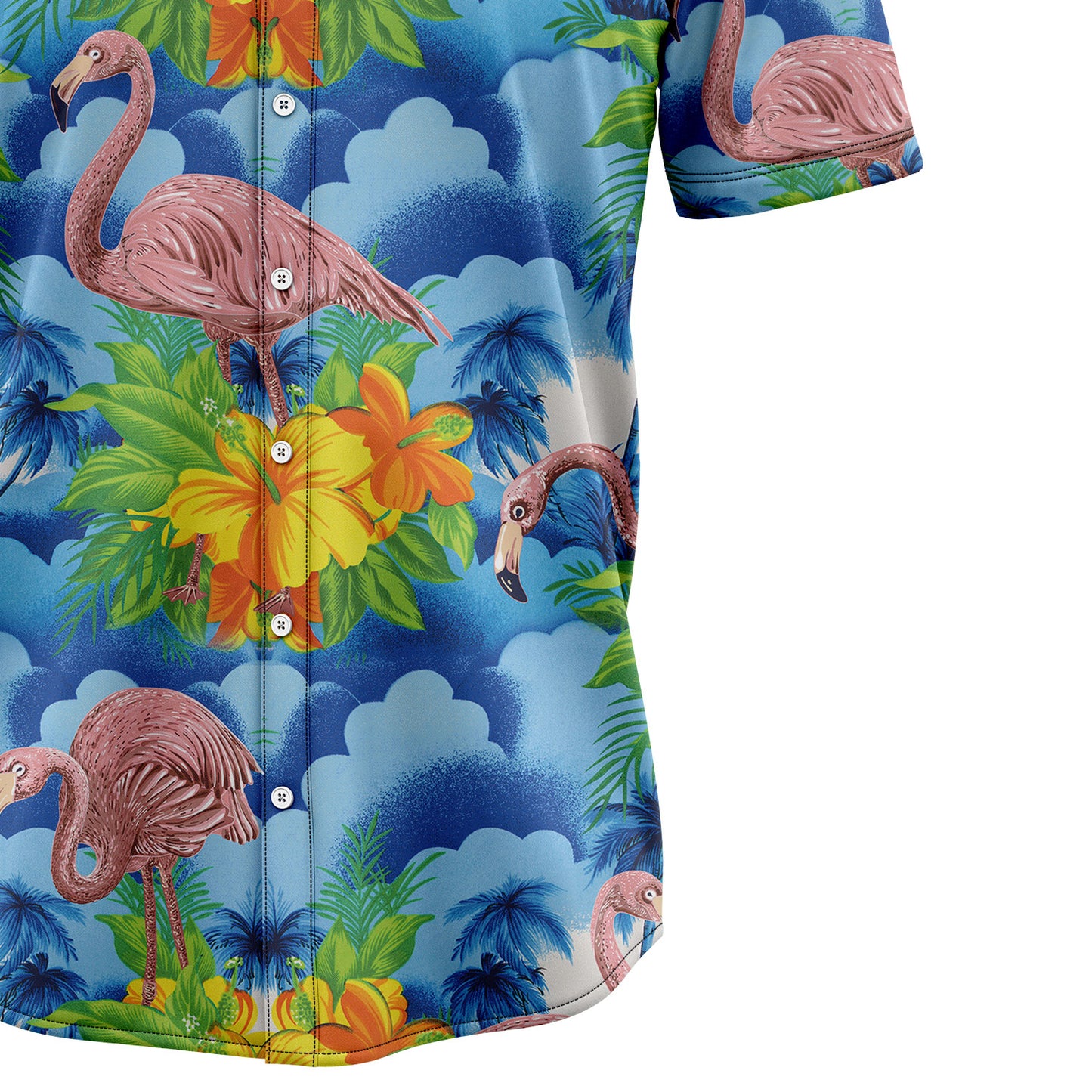 Flamingo Blue Hawaiian Vintage T2107 Hawaiian Shirt