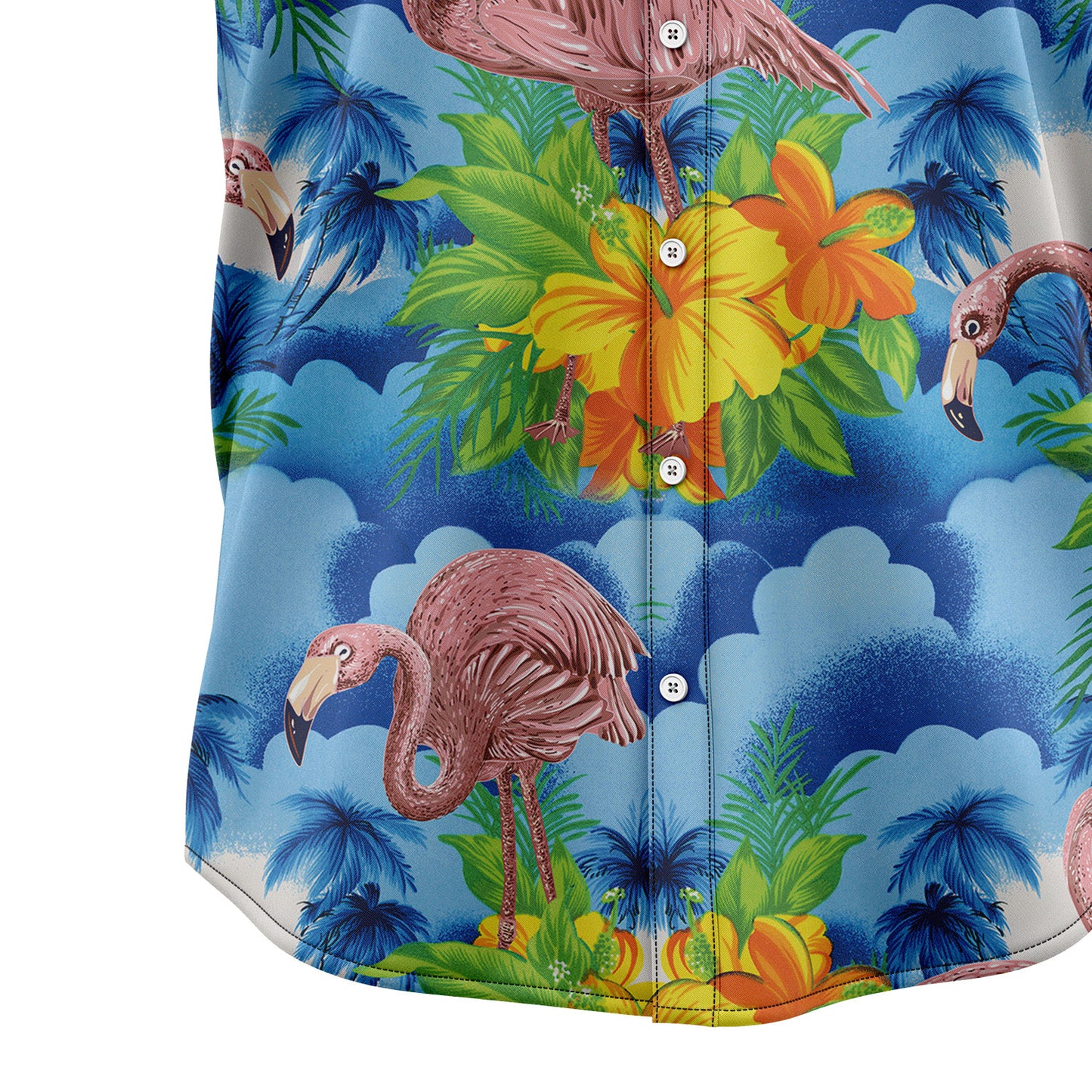 Flamingo Blue Hawaiian Vintage T2107 Hawaiian Shirt