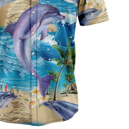Dolphin Summer Vacation G5723 Hawaiian Shirt