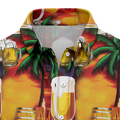 Beer Palm Tree T1007 Hawaiian Shirt