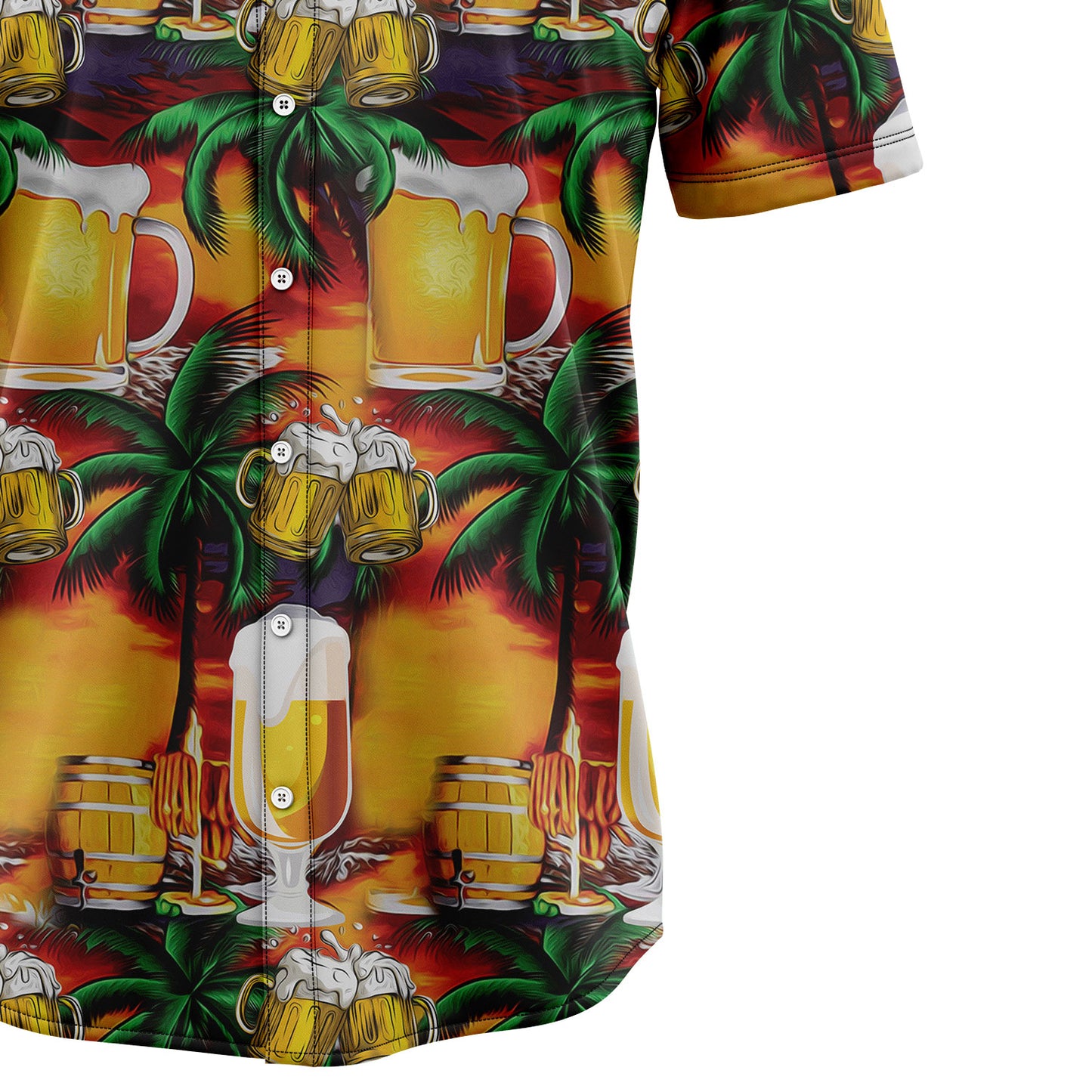 Beer Palm Tree T1007 Hawaiian Shirt