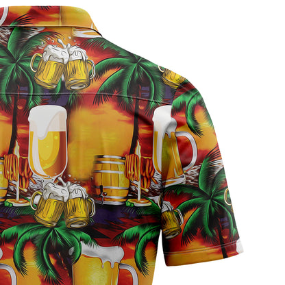 Beer Palm Tree T1007 Hawaiian Shirt