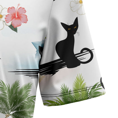 Black Cat Vacation G5710 Hawaiian Shirt