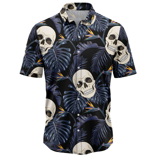 Amazing Skull And Tropical Leaves H97203 - Hawaii Shirt