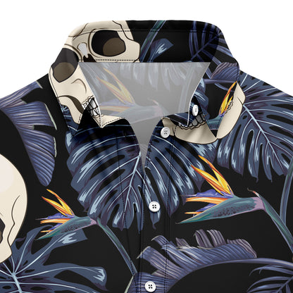 Amazing Skull And Tropical Leaves H97203 - Hawaii Shirt