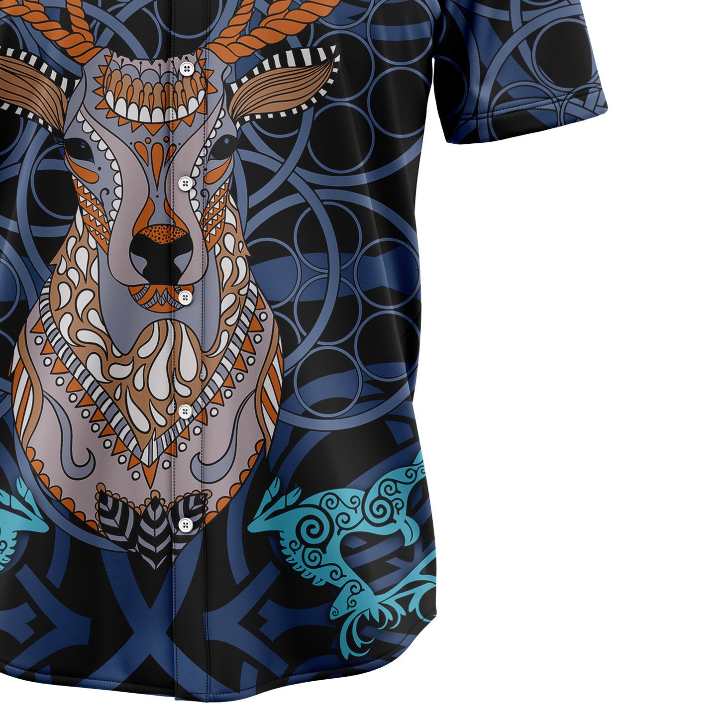 Deer Blue Mandala H207047 Hawaiian Shirt