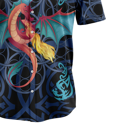 Dragon Blue Mandala H207045 Hawaiian Shirt