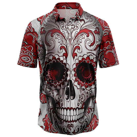 Skull Floral T2107 Hawaiian Shirt