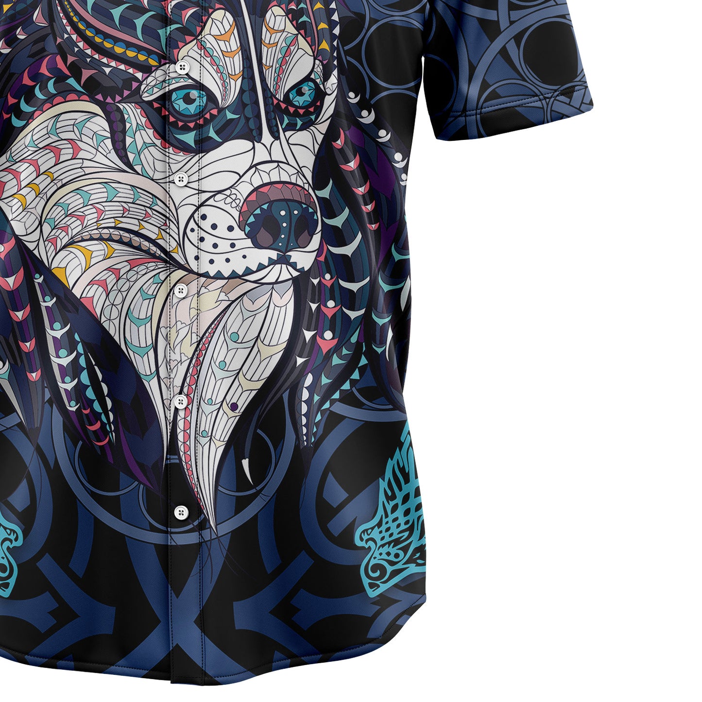 Wolf Blue Mandala H207042 Hawaiian Shirt