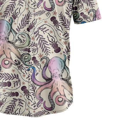 Octopus Pattern D2107 Hawaiian Shirt