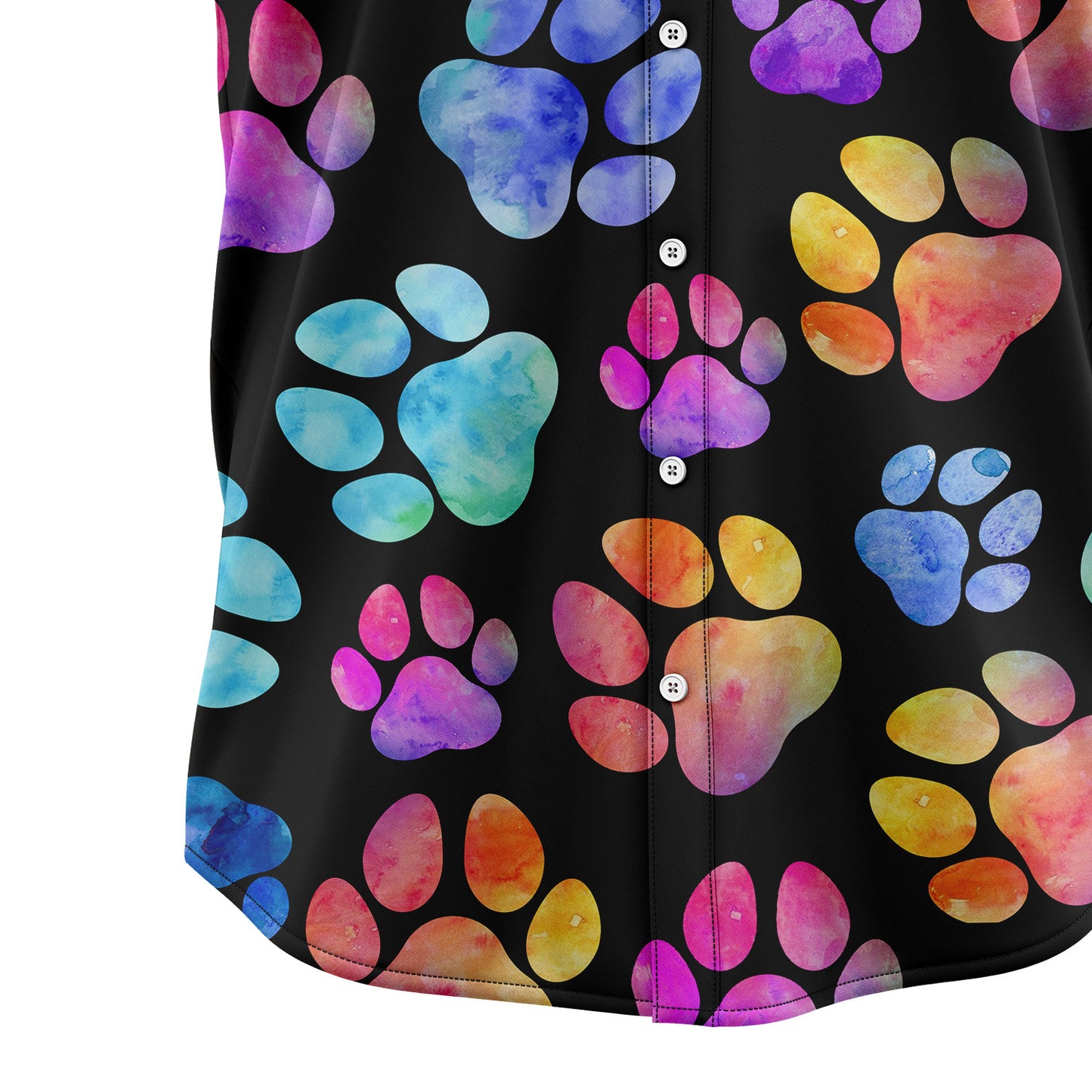 Dog Pawprint Colorful T2107 Hawaiian Shirt