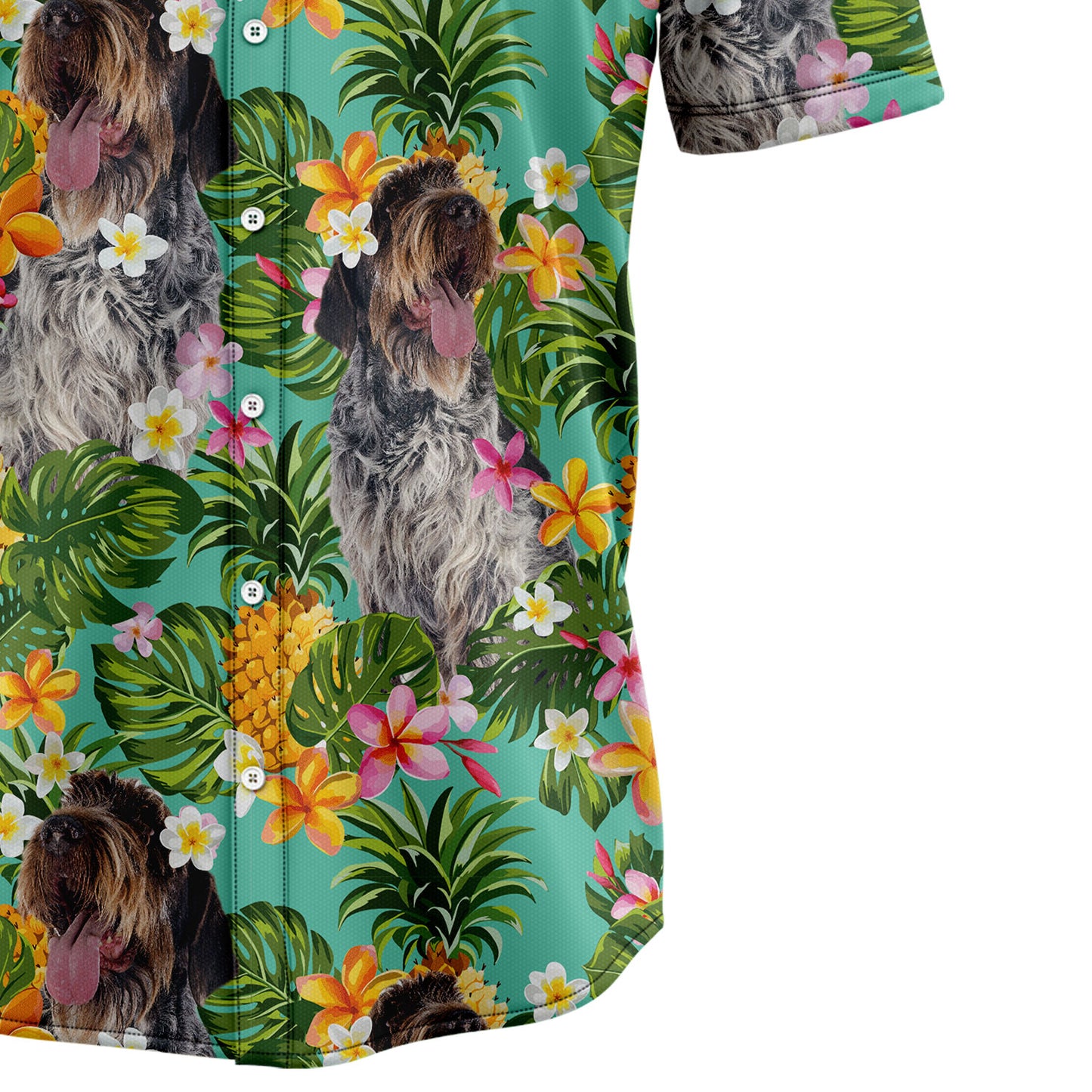 Tropical Pineapple Wirehaired Pointing Griffon H87004 Hawaii Shirt