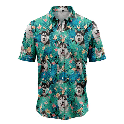 Siberian Husky Tropical T0207 Hawaii Shirt