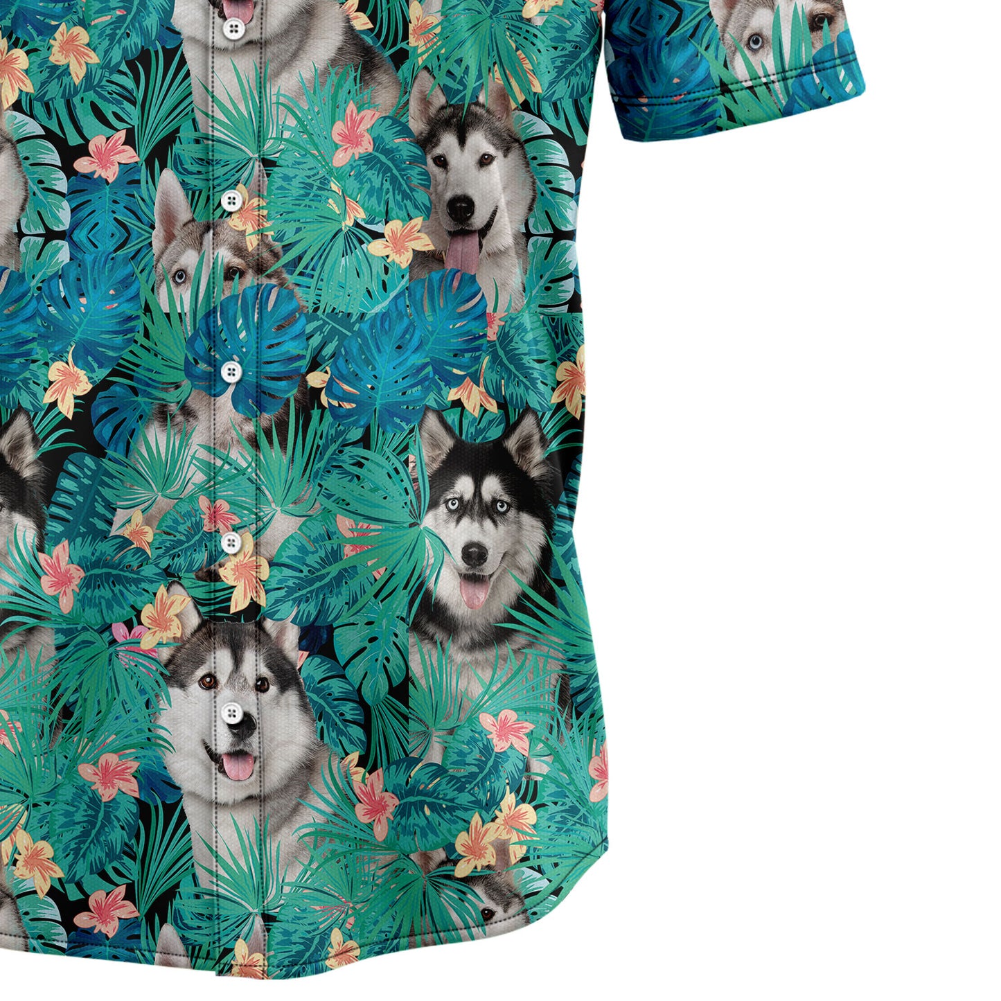 Siberian Husky Tropical T0207 Hawaii Shirt