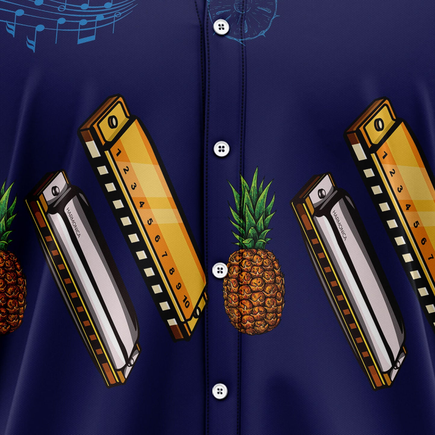 Harmonica Musical Instrument G5805 Hawaiian Shirt