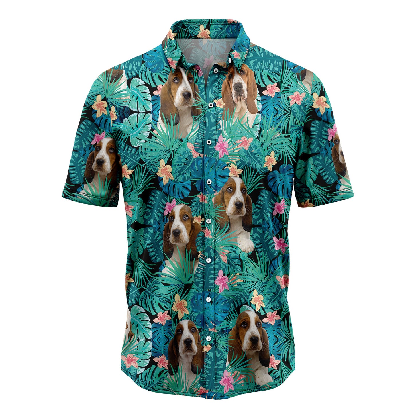 Basset Hound Tropical T0207 Hawaiian Shirt