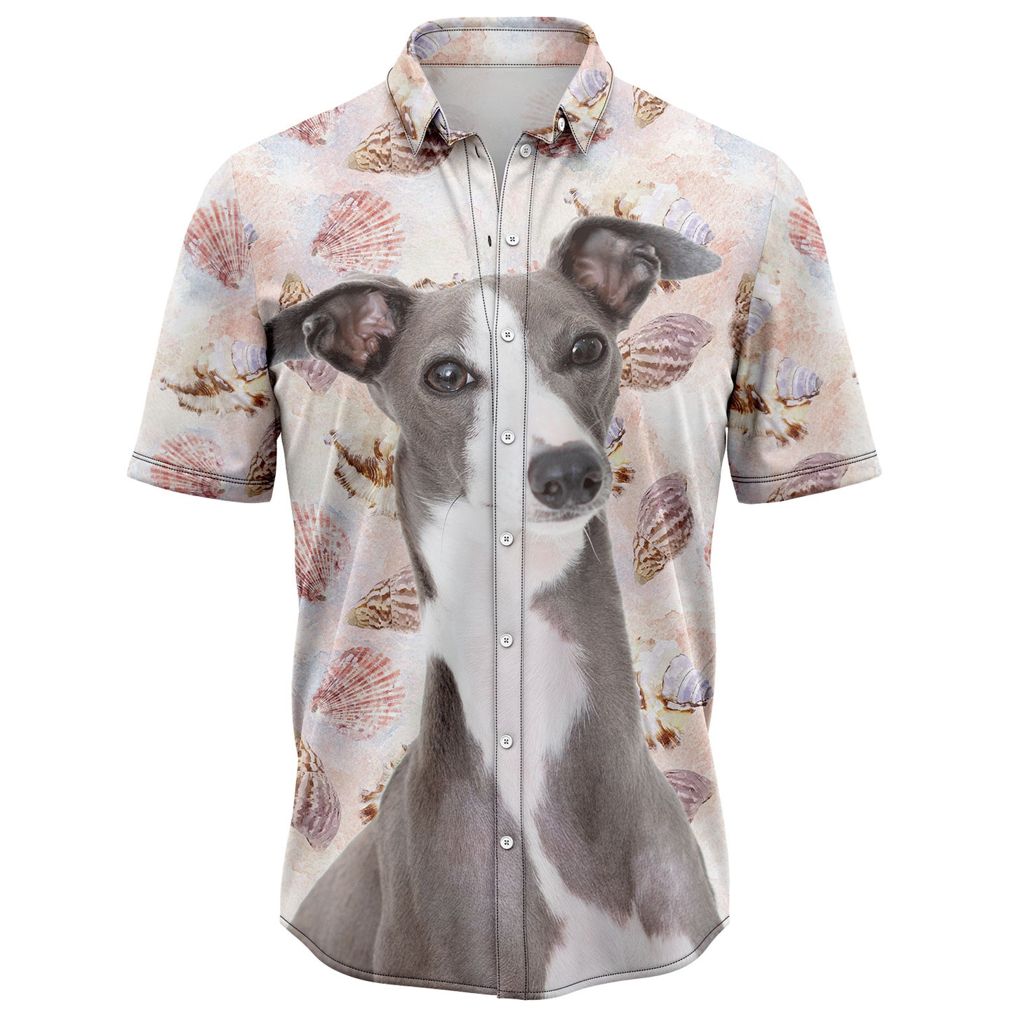 Seashells and Cute Italian Greyhound H207033 Hawaiian Shirt