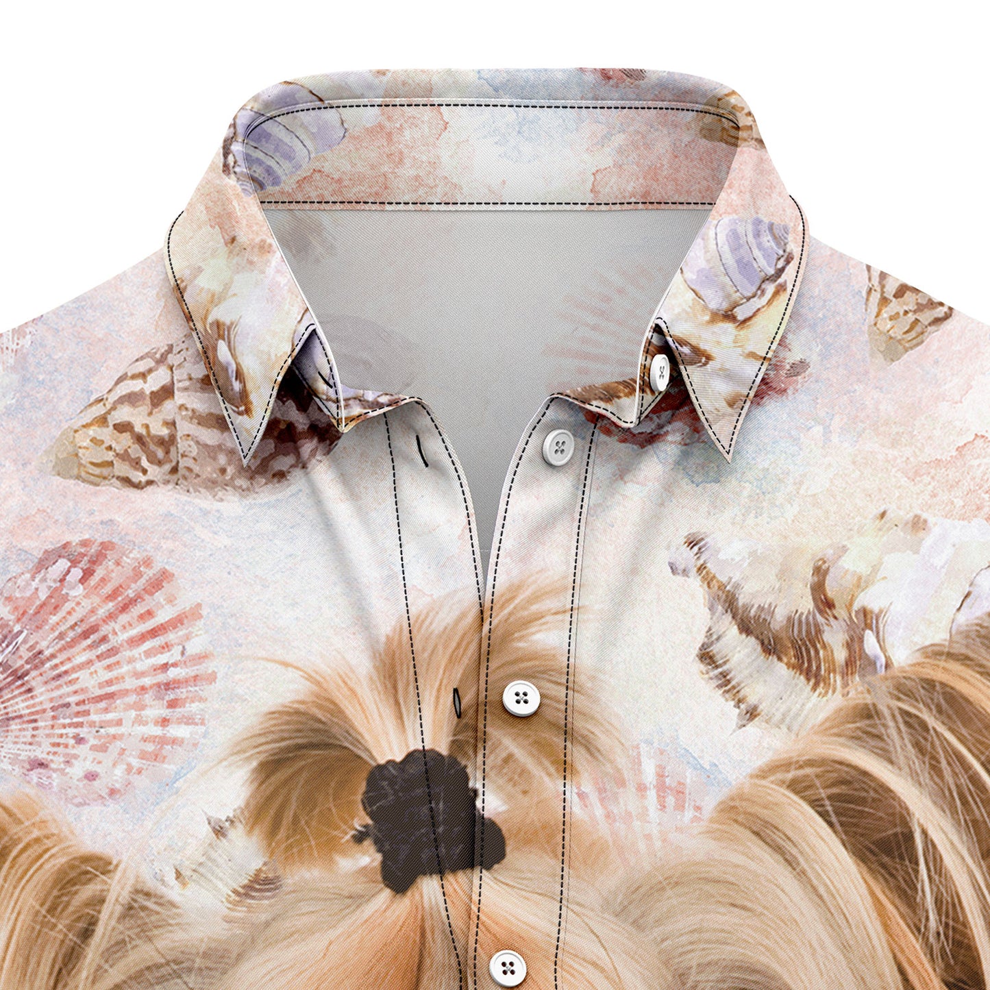 Seashells and Cute Yorkshire Terrier H207031 Hawaiian Shirt