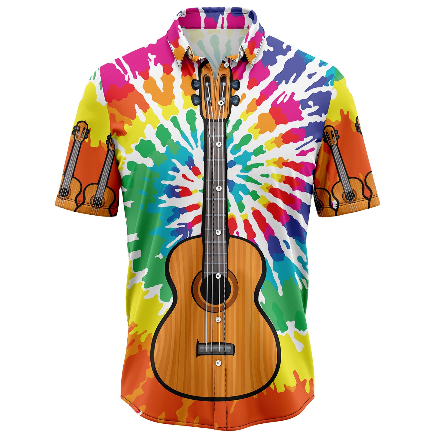 Guitar Tie Dye TY2007 Hawaiian Shirt