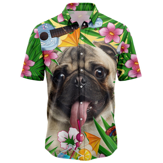 Pug Summer Party TY2007 Hawaiian Shirt