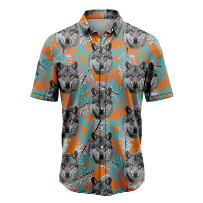 Wolf Tropical Pattern D0807 Hawaiian Shirt