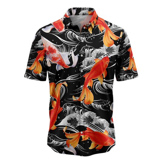 Koi Fish Wave Water T0707 Hawaiian Shirt