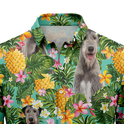 Tropical Pineapple Irish Wolfhound H77076 Hawaiian Shirt