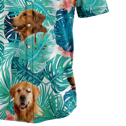 Tropical Golden Retriever H2713 Hawaiian Shirt